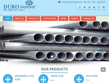 Tablet Screenshot of duropipe.com